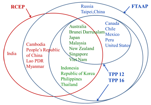 Figure 1. RCEP, TPP, and FTAAP Tracks