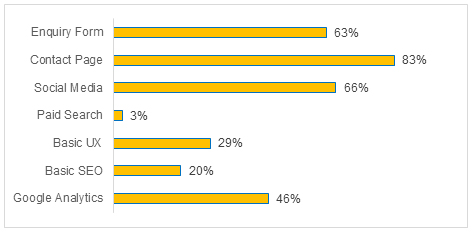 Prevalence of Digital Marketing Basics in Samoan Website Sample